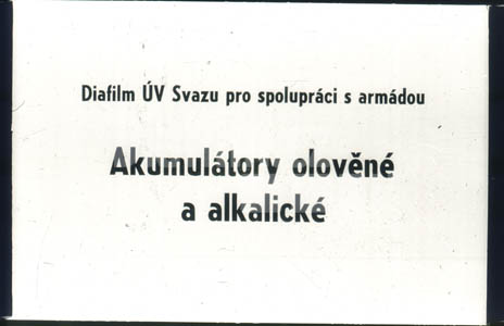 Akumulátory olověné a alkalické
