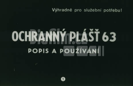 Ochranný plášť VZ.63 - popis a používání