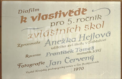 Diafilm k vlastivědě 5.roč na zvláštních školách II.