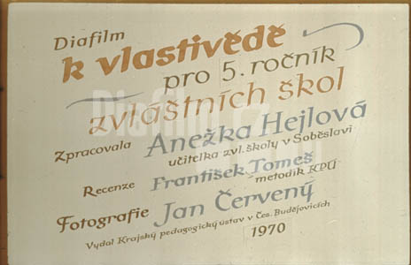 Diafilm k vlastivědě 5.roč na zvláštních školách III.