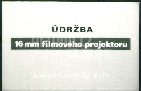 Údržba 16mm filmového projektoru