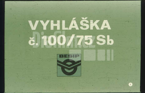 Vyhláška č.100/75 Sb. o pravidlech sil. provozu