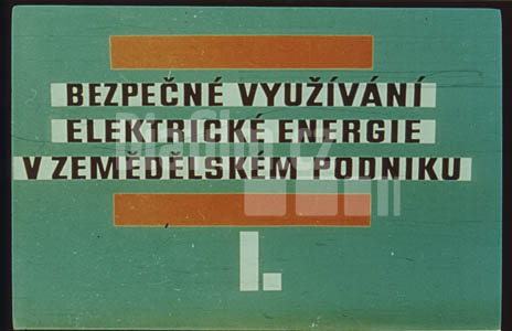 Bezpečné využívání elektrické energie v zemědělském podniku I.