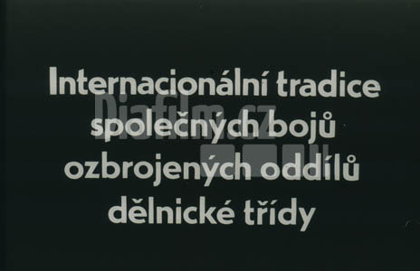 Internacionální tradice společných bojů ozbrojených oddílů dělnické třídy