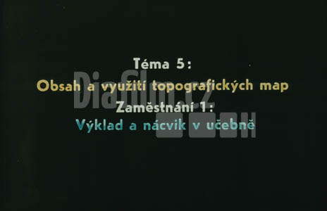 Obsah a využití typografických map T5 I.