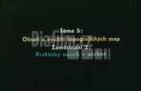 Obsah a využití typografických map T5 II. Praktický