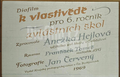 Diafilm k vlastivědě 6.roč na zvláštních školách IV