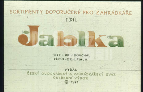 Sortimenty doporučené pro zahrádkáře I. Jablka