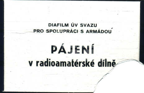 Pájení v radioamatérské dílně