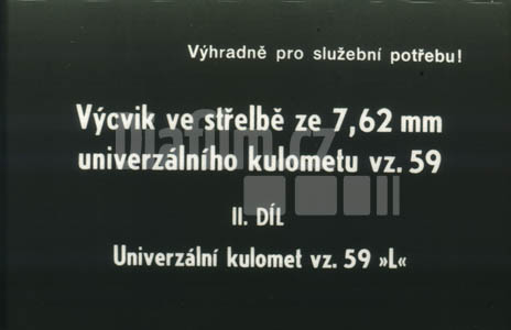Výcvik ve střelbě ze 7,62 mm univerzálního kulometu vz 59 2.díl