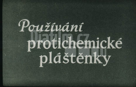 Používání protichemické pláštěnky