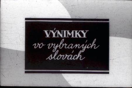 Výjimky ve vybraných slovech