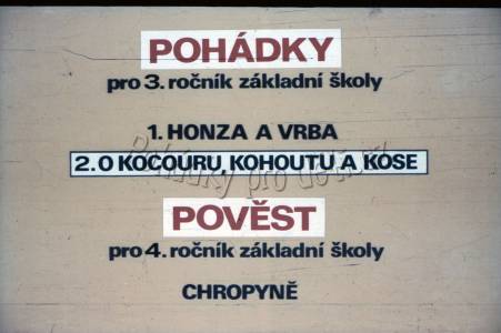 O kohoutu, kocouru a kose