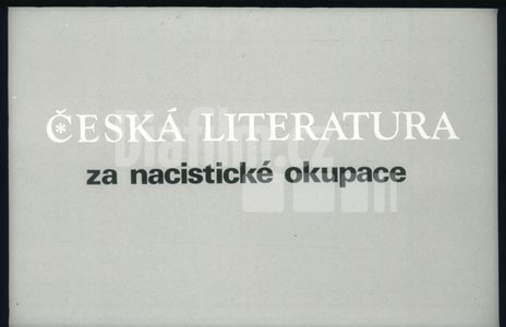 Česká literatura za nacistické okupace