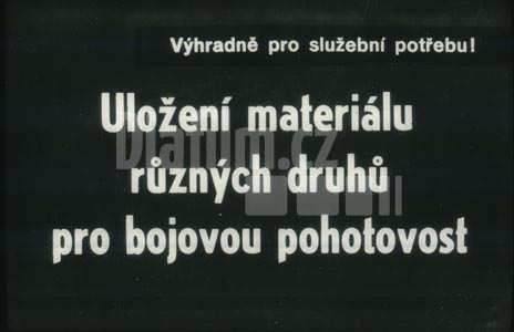 Uložení materiálu různých druhů pro bojovou pohotovost